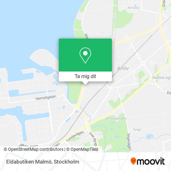 Eldabutiken Malmö karta