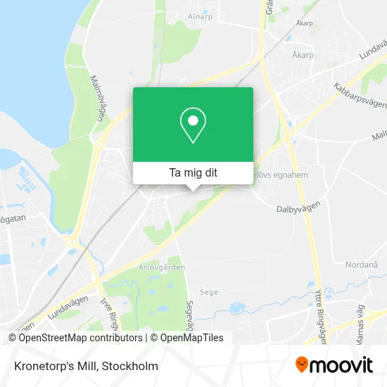 Kronetorp's Mill karta