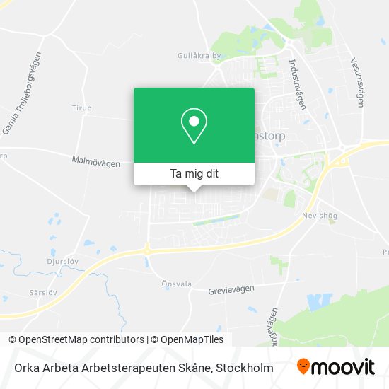Orka Arbeta Arbetsterapeuten Skåne karta