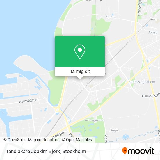 Tandläkare Joakim Björk karta
