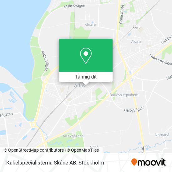 Kakelspecialisterna Skåne AB karta