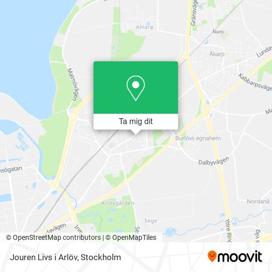 Jouren Livs i Arlöv karta