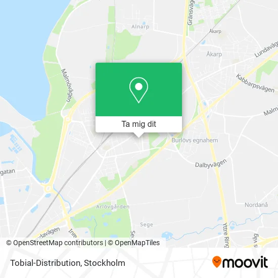 Tobial-Distribution karta