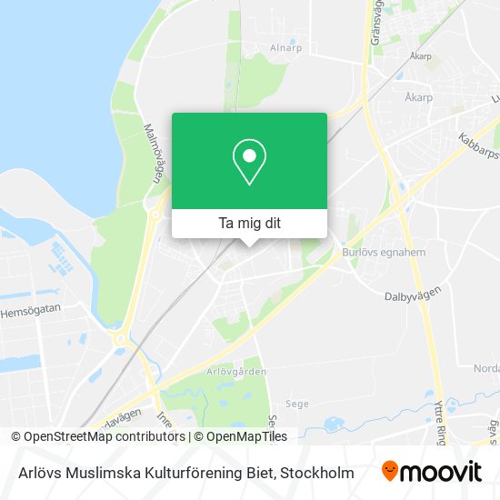 Arlövs Muslimska Kulturförening Biet karta