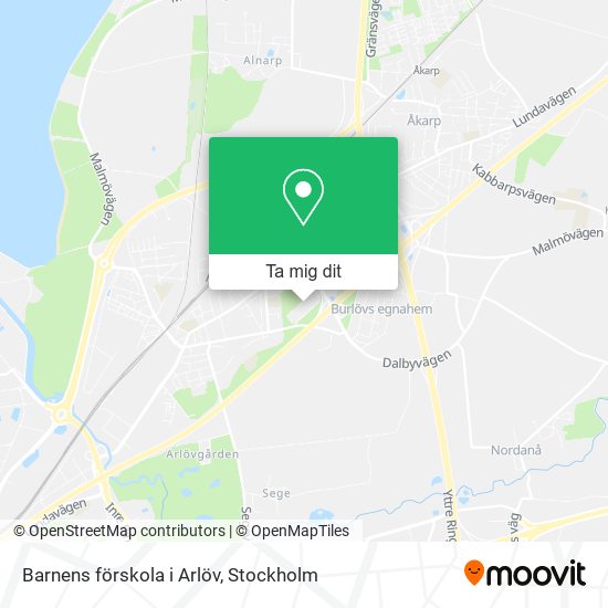 Barnens förskola i Arlöv karta