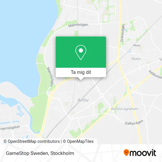 GameStop Sweden karta