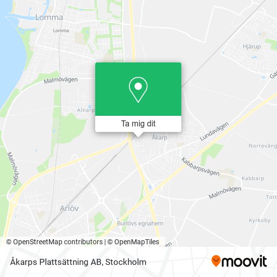 Åkarps Plattsättning AB karta