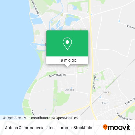 Antenn & Larmspecialisten i Lomma karta