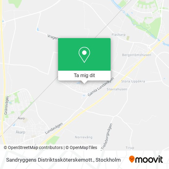 Sandryggens Distriktssköterskemott. karta