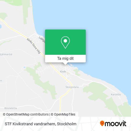STF Kivikstrand vandrarhem karta