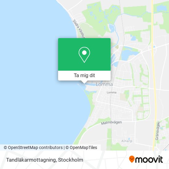 Tandläkarmottagning karta