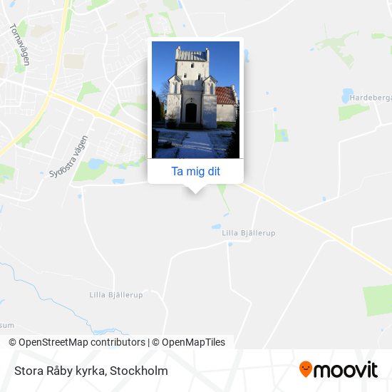 Stora Råby kyrka karta