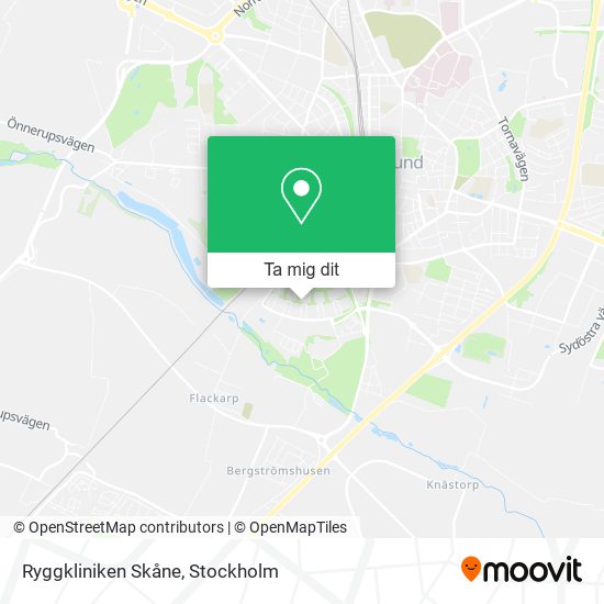 Ryggkliniken Skåne karta