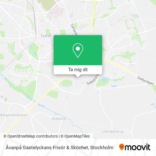 Åvanpå Gastelyckans Frisör & Skönhet karta