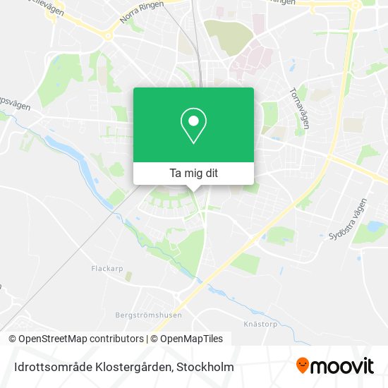 Idrottsområde Klostergården karta
