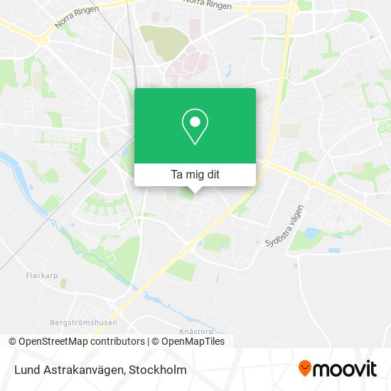 Lund Astrakanvägen karta