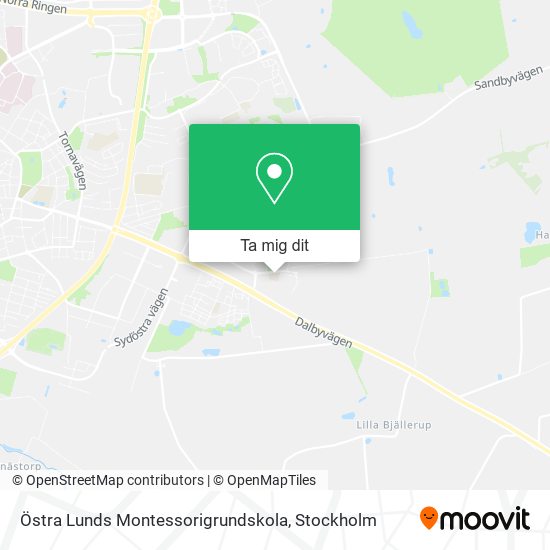 Östra Lunds Montessorigrundskola karta
