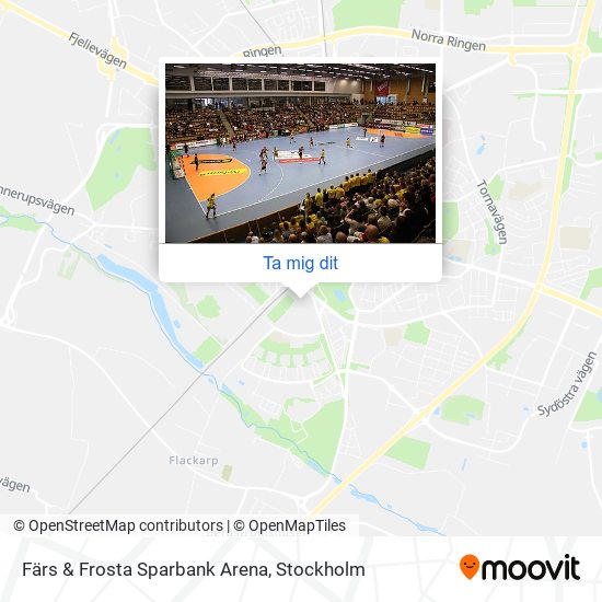 Färs & Frosta Sparbank Arena karta