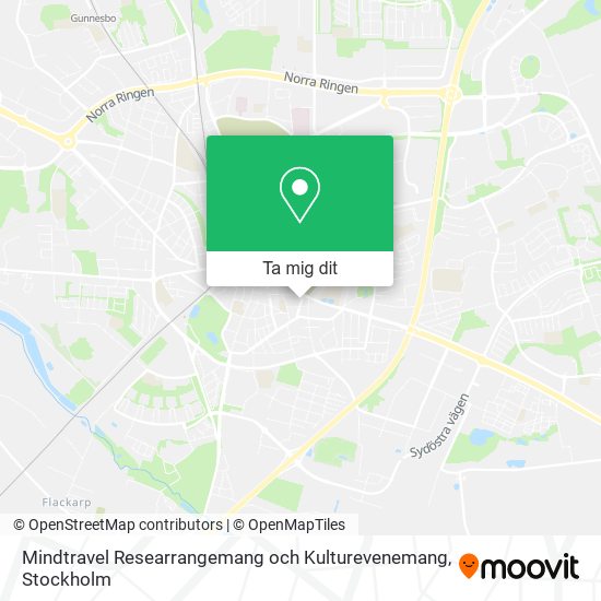 Mindtravel Researrangemang och Kulturevenemang karta