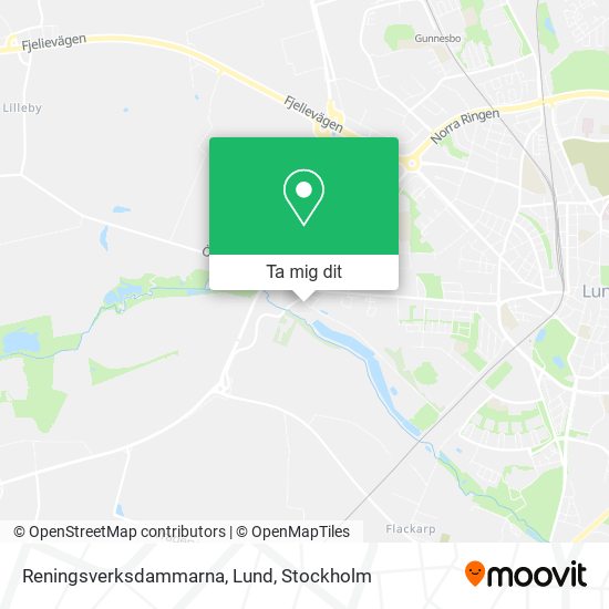 Reningsverksdammarna, Lund karta