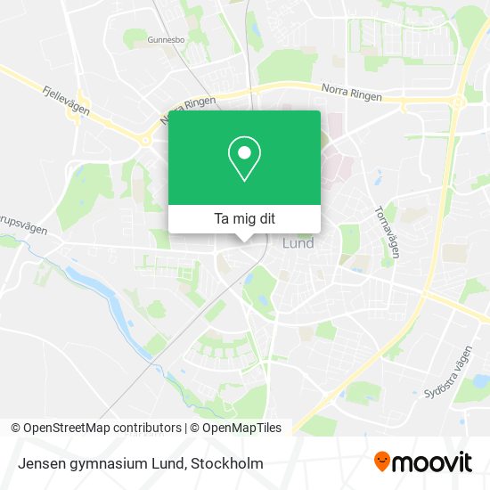 Jensen gymnasium Lund karta