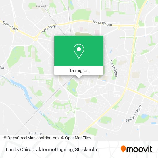 Lunds Chiropraktormottagning karta