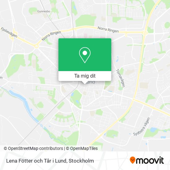 Lena Fötter och Tår i Lund karta