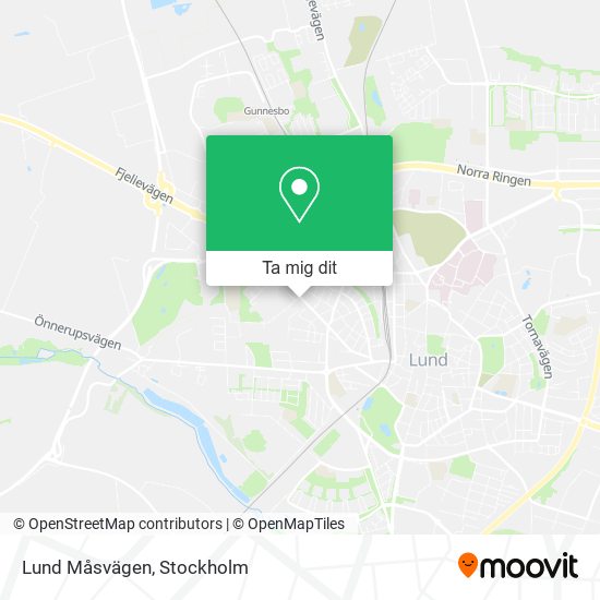 Lund Måsvägen karta