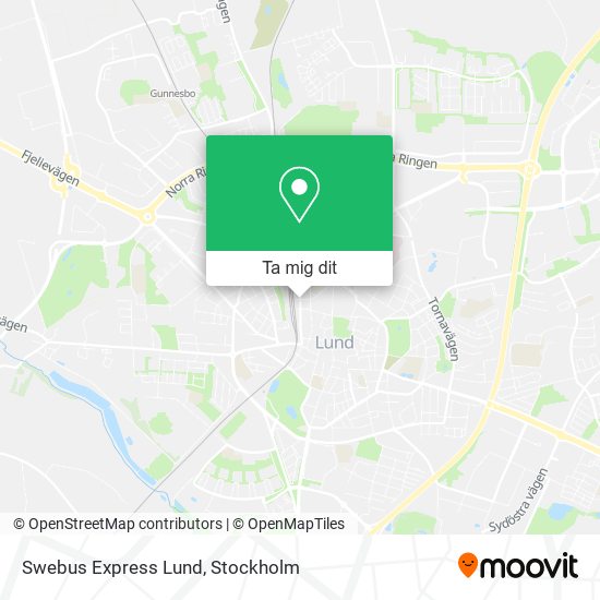 Swebus Express Lund karta