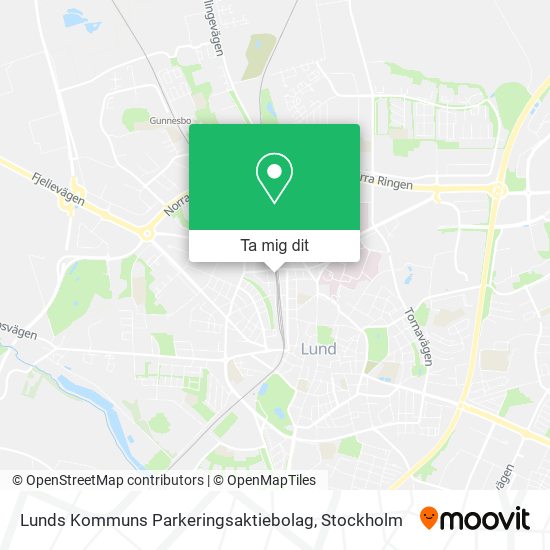 Lunds Kommuns Parkeringsaktiebolag karta