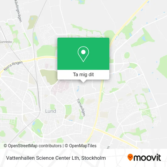 Vattenhallen Science Center Lth karta