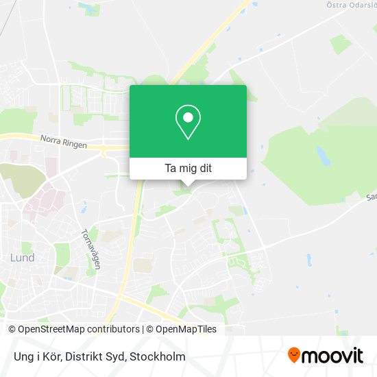 Ung i Kör, Distrikt Syd karta