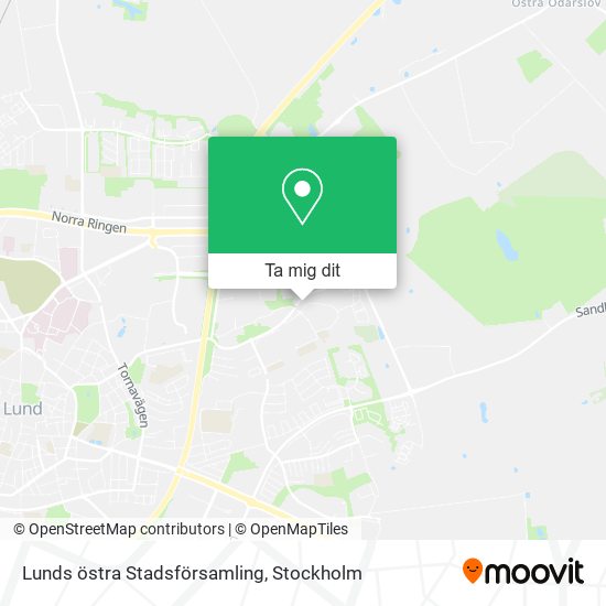 Lunds östra Stadsförsamling karta