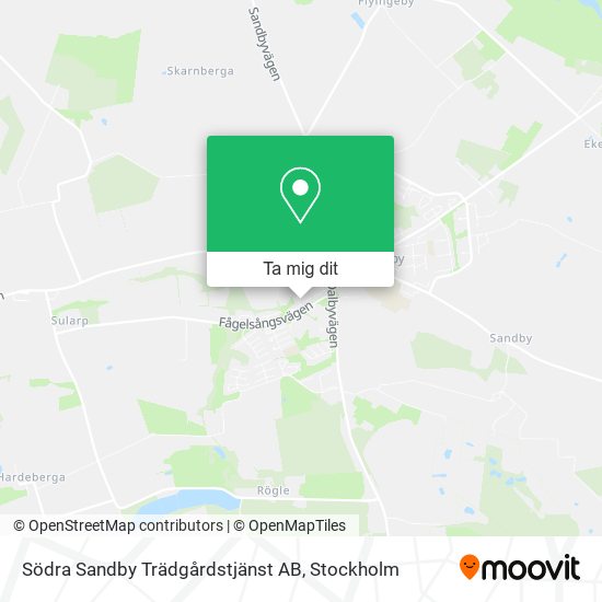 Södra Sandby Trädgårdstjänst AB karta