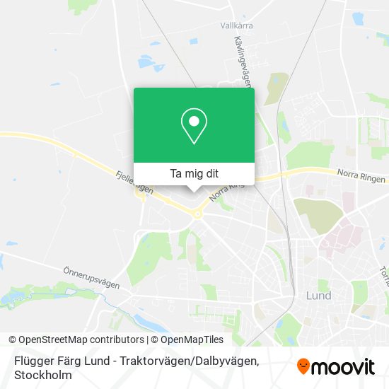 Flügger Färg Lund - Traktorvägen / Dalbyvägen karta