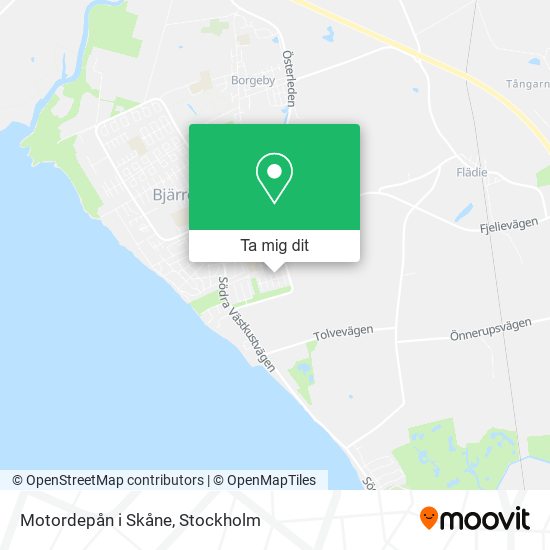 Motordepån i Skåne karta
