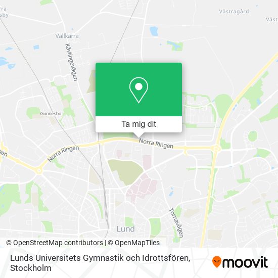 Lunds Universitets Gymnastik och Idrottsfören karta