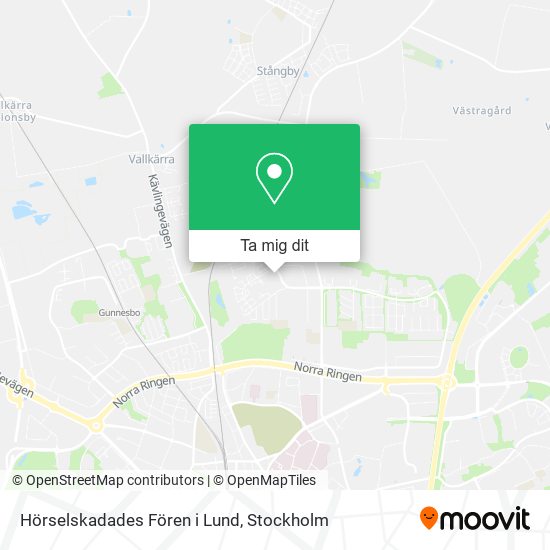 Hörselskadades Fören i Lund karta