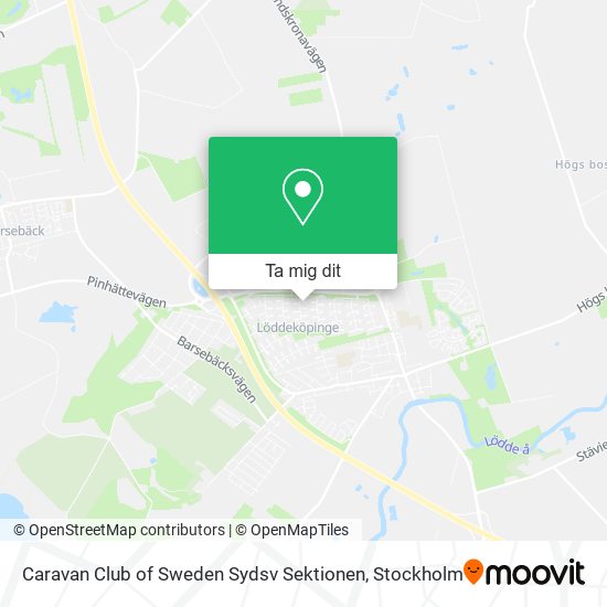 Caravan Club of Sweden Sydsv Sektionen karta