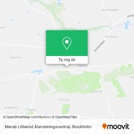 Merab Löberöd Återvinningscentral karta