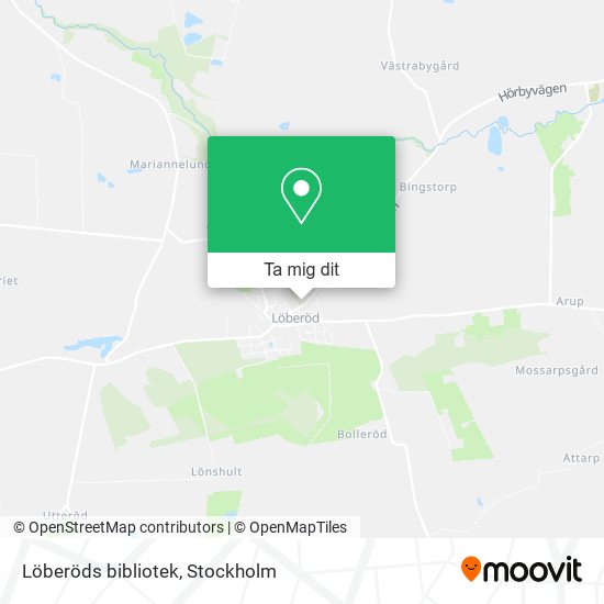 Löberöds bibliotek karta