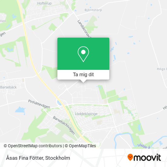 Åsas Fina Fötter karta