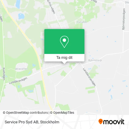 Service Pro Syd AB karta