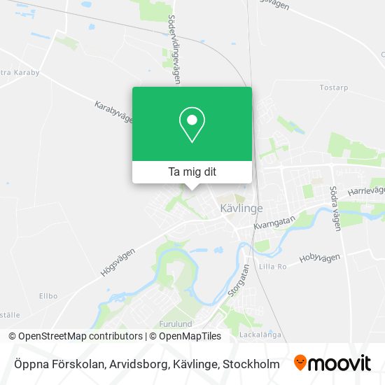 Öppna Förskolan, Arvidsborg, Kävlinge karta