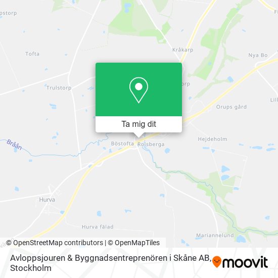 Avloppsjouren & Byggnadsentreprenören i Skåne AB karta