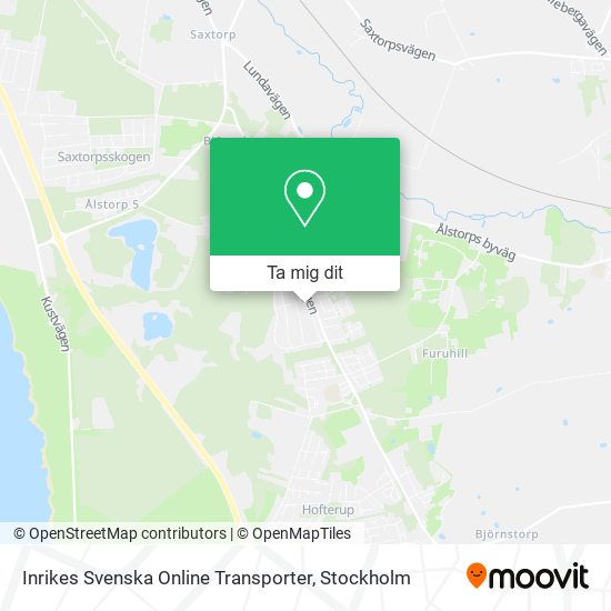 Inrikes Svenska Online Transporter karta