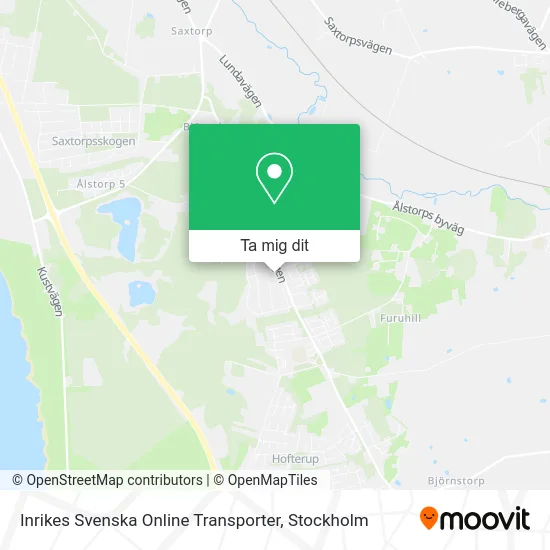 Inrikes Svenska Online Transporter karta