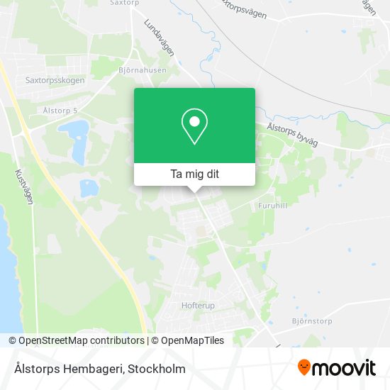 Ålstorps Hembageri karta