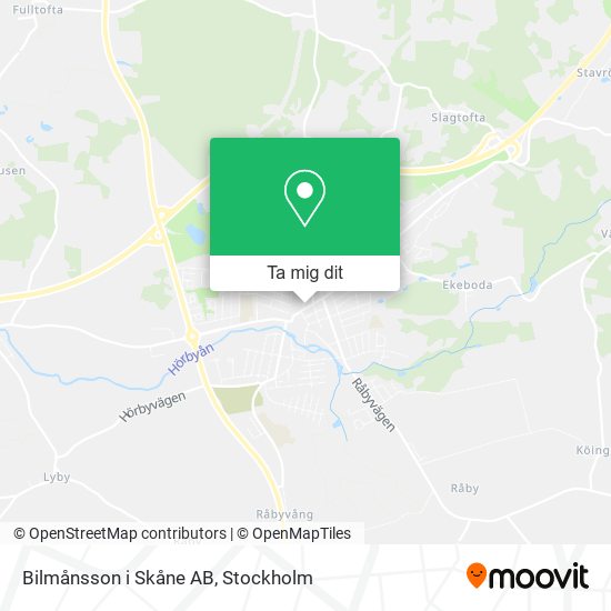 Bilmånsson i Skåne AB karta