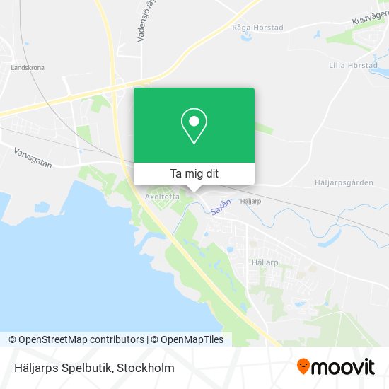 Häljarps Spelbutik karta